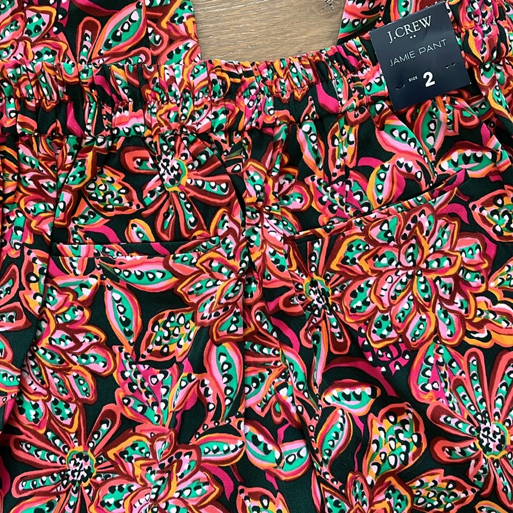 J Crew Jamie Floral Pants size 2 NWT - Picture 11 of 12
